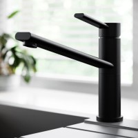 Black Single Lever Monobloc Kitchen Mixer Tap - Essence Ava Black Single Lever Monobloc Kitchen Mixer Tap - Essence Ava