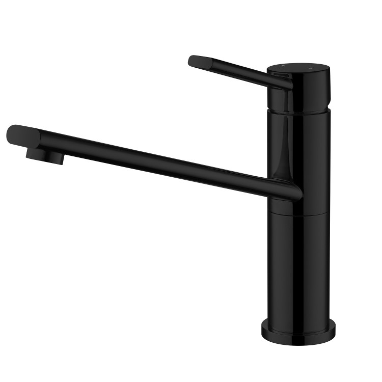 Black Single Lever Monobloc Kitchen Mixer Tap - Essence Ava