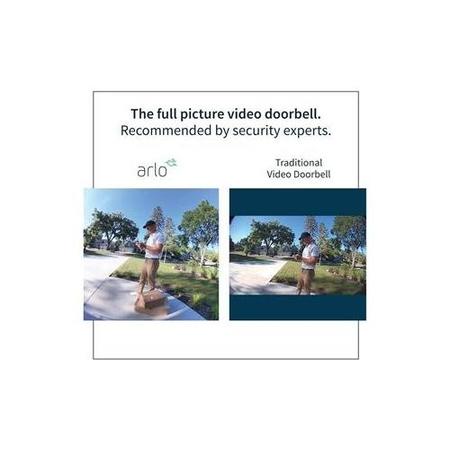 Arlo 1080p HD Essential Video Doorbell with Siren - White