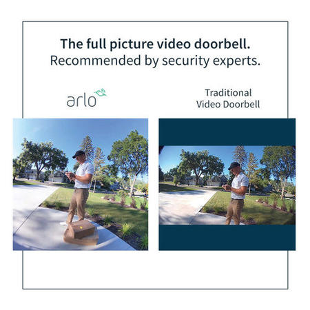 Arlo 1080p HD Essential Video Doorbell with Siren - Black