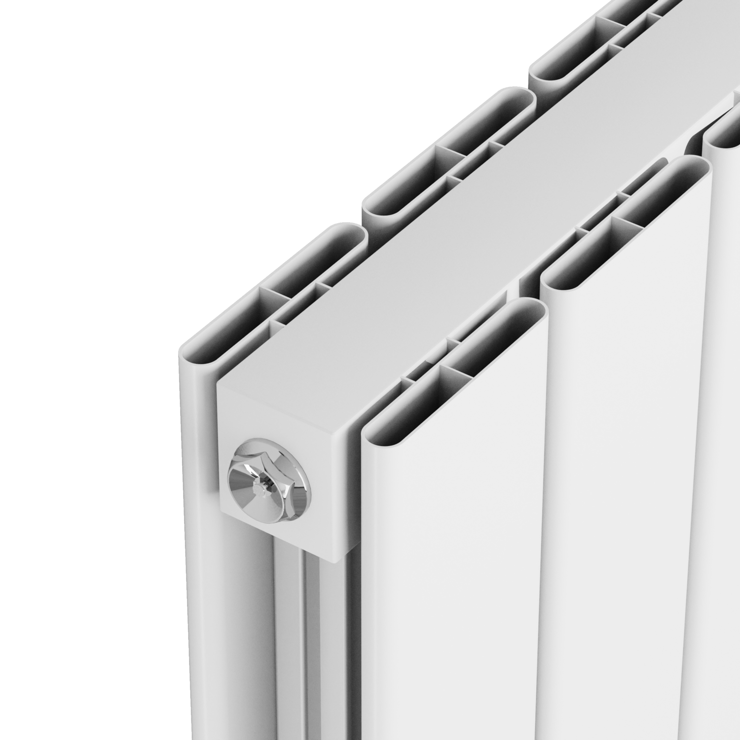 Eco Eleganza White Vertical Flat Designer Aluminium Radiator 1800x450mm ...