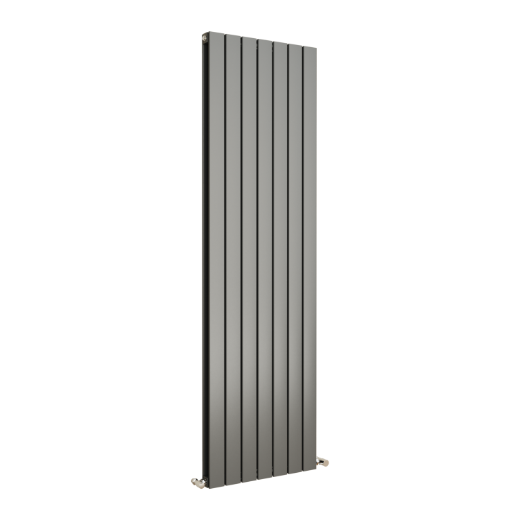 GRADE A2 - Eco Eleganza Anthracite Vertical Flat Designer Aluminium Radiator 1800x525mm Double Panel 5124 BTU