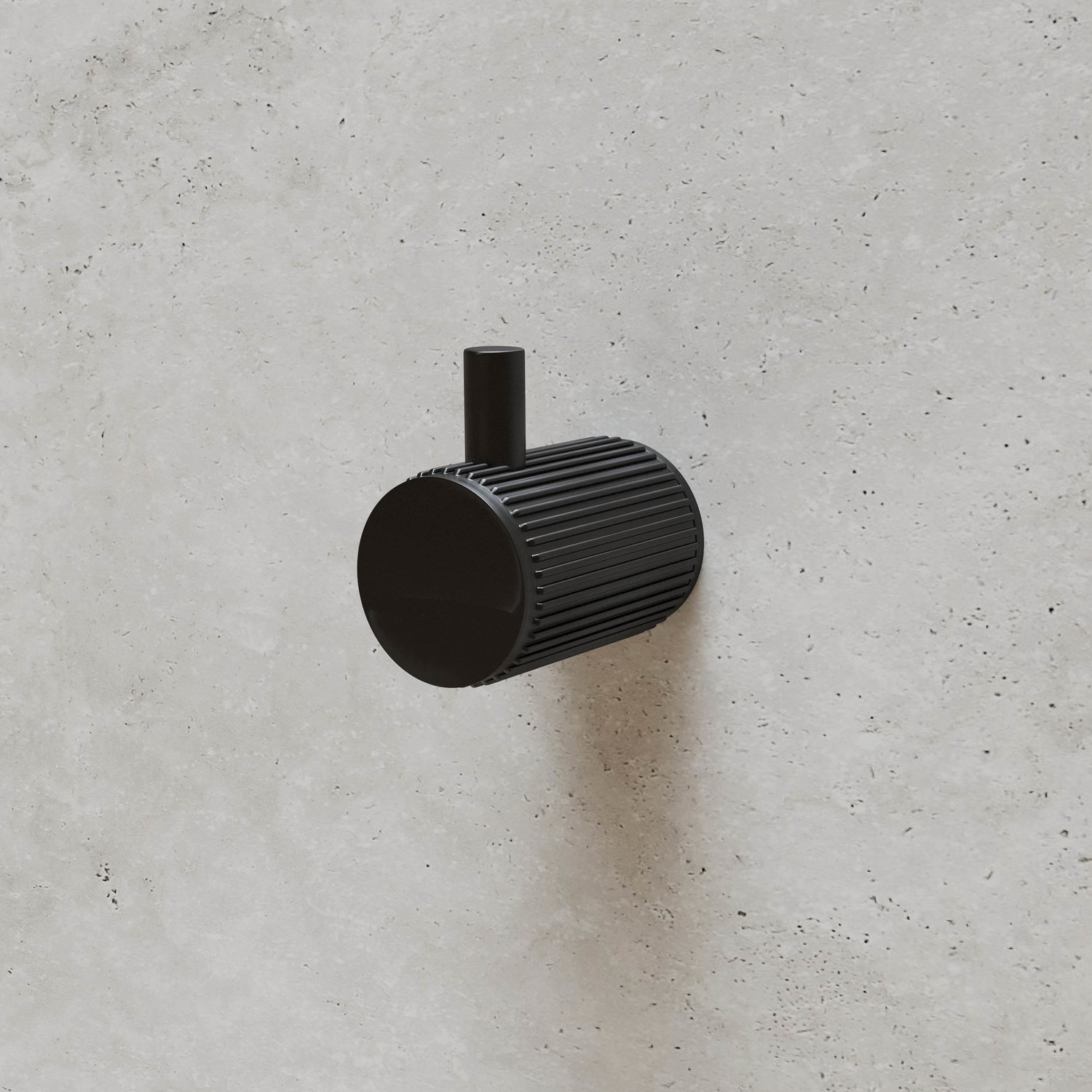Arissa Black Knurled Towel Hook Size 5.3