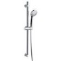 GRADE A2 - Chrome Round Easy Adjustable Height Slide Rail Kit with Hand Shower