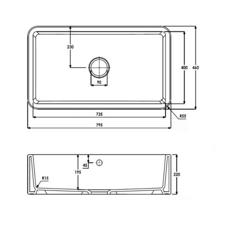 Abode Provincial Large 1.0 Single Bowl Kitchen Sink