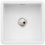 Abode Sandon Single Bowl Inset / Undermount White Ceramic Kitchen Sink