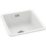 Abode Sandon Single Bowl Inset / Undermount White Ceramic Kitchen Sink