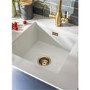Abode Sandon Single Bowl Inset / Undermount White Ceramic Kitchen Sink