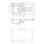 Abode Milford 1.5 Bowl Inset White Ceramic Kitchen Sink