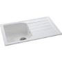 Abode Oriel Single Bowl Inset White Granite Kitchen Sink
