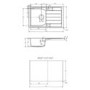 Abode Oriel Single Bowl Inset White Granite Kitchen Sink