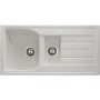 Abode Oriel 1.5 Bowl Inset White Granite Kitchen Sink