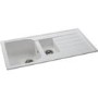 Abode Oriel 1.5 Bowl Inset White Granite Kitchen Sink