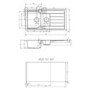 Abode Oriel 1.5 Bowl Inset White Granite Kitchen Sink