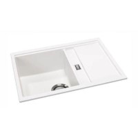 Abode Synchronist Compact 1.25 Sink Bowl & Drainer - White Granite