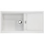 Abode Synchronist 1.25 Bowl Inset / Undermount White Granite Kitchen Sink