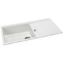 Abode Synchronist 1.25 Bowl Inset / Undermount White Granite Kitchen Sink