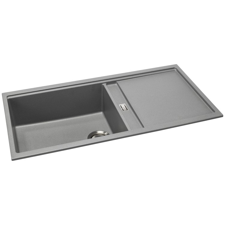 Abode Synchronist 1.25 Bowl Inset / Undermount Grey Granite Kitchen Sink