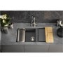 Abode Synchronist 1.25 Bowl Inset / Undermount Grey Granite Kitchen Sink