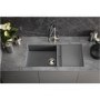 Abode Synchronist 1.25 Bowl Inset / Undermount Grey Granite Kitchen Sink