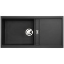 AW3187 Abode Synchronist 1.25 Bowl Inset / Undermount Black Granite Kitchen Sink