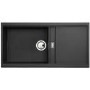Abode Synchronist 1.25 Bowl Inset / Undermount Black Granite Kitchen Sink