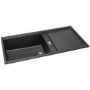 Abode Synchronist 1.25 Bowl Inset / Undermount Black Granite Kitchen Sink