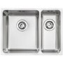 Abode Matrix R25 Left Hand 1.5 Bowl Inset / Undermount Brushed Stainless Steel Kitchen Sink