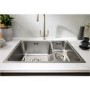 Abode Matrix R25 Left Hand 1.5 Bowl Inset / Undermount Brushed Stainless Steel Kitchen Sink
