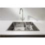 Abode Matrix R25 Left Hand 1.5 Bowl Inset / Undermount Brushed Stainless Steel Kitchen Sink