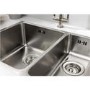 Abode Matrix R25 Left Hand 1.5 Bowl Inset / Undermount Brushed Stainless Steel Kitchen Sink