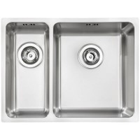 Abode Matrix R25 Right Hand 1.5 Bowl Inset / Undermount Brushed Stainless Steel Kitchen Sink