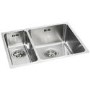 Abode Matrix R25 Right Hand 1.5 Bowl Inset / Undermount Brushed Stainless Steel Kitchen Sink