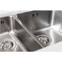 Abode Matrix R25 Right Hand 1.5 Bowl Inset / Undermount Brushed Stainless Steel Kitchen Sink