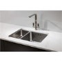 Abode Matrix R25 Right Hand 1.5 Bowl Inset / Undermount Brushed Stainless Steel Kitchen Sink