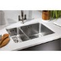 Abode Matrix R25 Right Hand 1.5 Bowl Inset / Undermount Brushed Stainless Steel Kitchen Sink