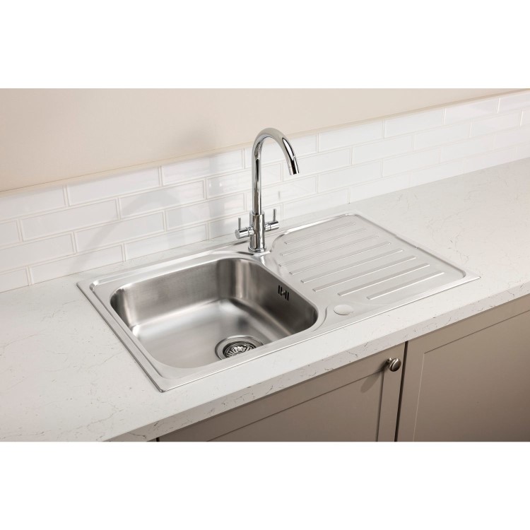 Abode Stria 1.0 Bowl Inset Stainless Steel Kitchen Sink