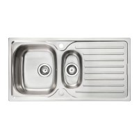 Abode Stria 1.5 Bowl Inset Stainless Steel Kitchen Sink