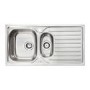 Abode Stria 1.5 Bowl Inset Stainless Steel Kitchen Sink