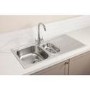 Abode Stria 1.5 Bowl Inset Stainless Steel Kitchen Sink