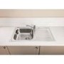 Abode Stria 1.0 Bowl Inset Stainless Steel Kitchen Sink with Mini Hilton Chrome Tap Pack