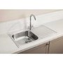 Abode Stria 1.0 Bowl Inset Stainless Steel Kitchen Sink with Marido Mixertap Chrome Tap Pack