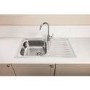 Abode Stria 1.0 Bowl Inset Stainless Steel Kitchen Sink with Nico Single Lever Chrome Tap Pack