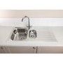 Abode Stria 1.5 Bowl Inset Stainless Steel Kitchen Sink with Marido Mixertap Chrome Tap Pack