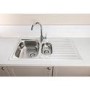 Abode Stria 1.5 Bowl Inset Stainless Steel Kitchen Sink with Nico Single Lever Chrome Tap Pack