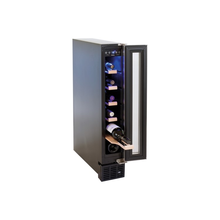 Refurbished Amica AWC150SS Freestanding 6 Bottle Single Zone Under Counter Wine Cooler Stainless Steel
