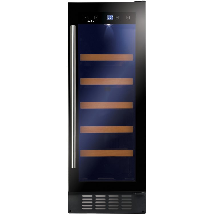 Amica AWC301BL 30cm Feestanding Wine Cooler - Black