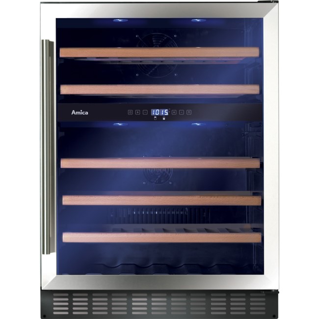 Amica AWC601SS 60cm Feestanding Wine Cooler - Stainless Steel