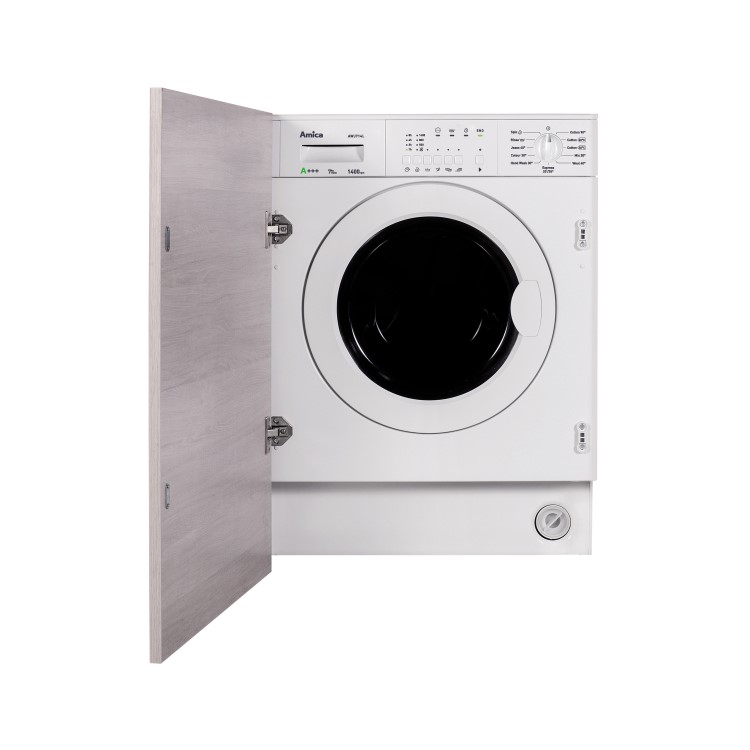 GRADE A3 - Amica AWJ714L 7kg 1400rpm Integrated Washing Machine - White