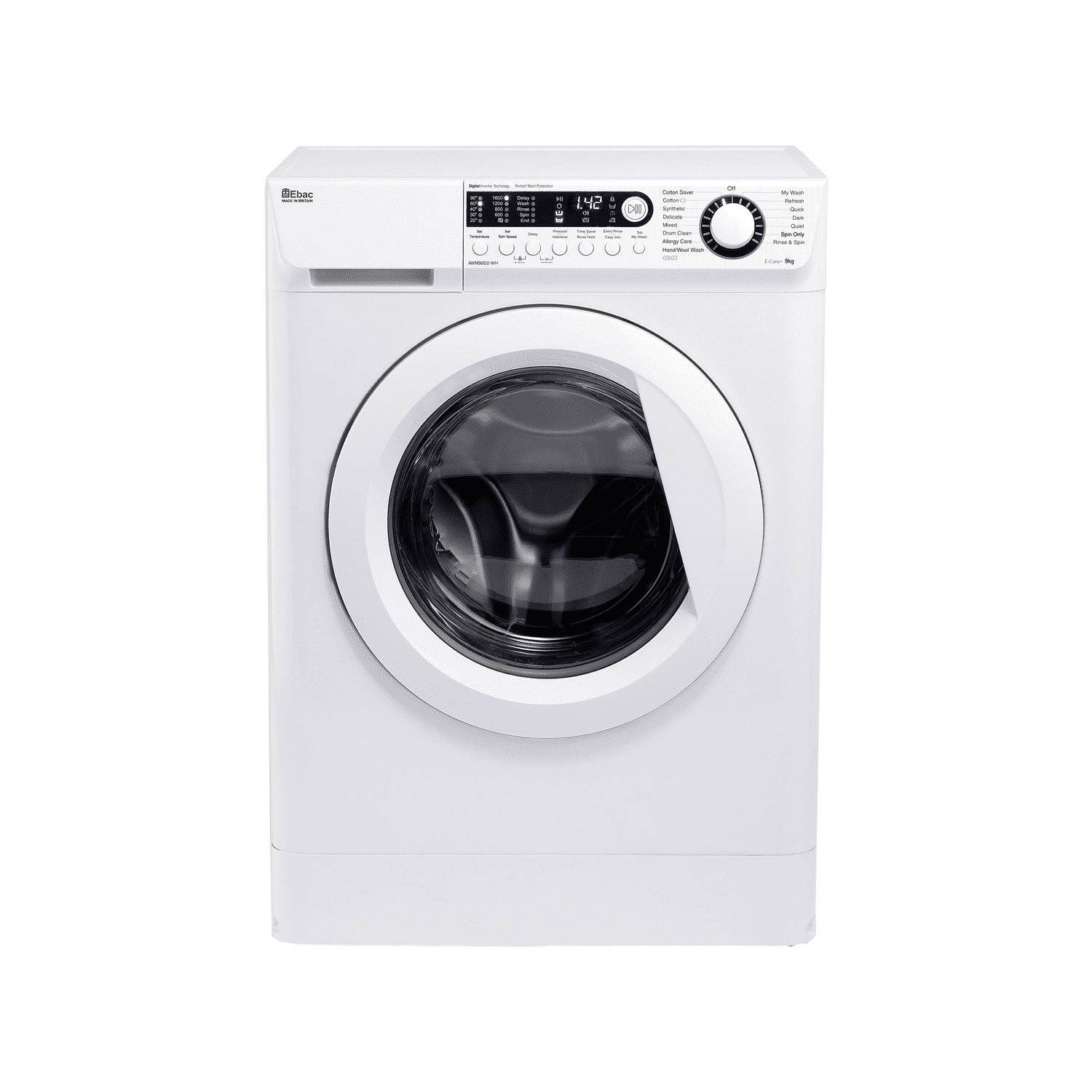 Ebac E-Care 9kg 1600rpm Freestanding Washing Machine - White